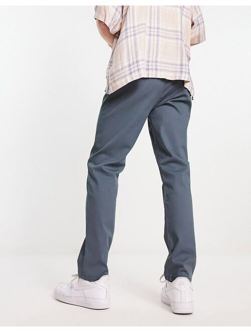 ASOS DESIGN slim chino pants in washed gray