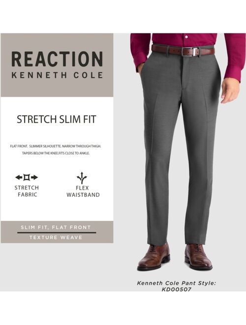 Kenneth Cole Reaction Men's Slim-Fit Stretch Premium Textured Weave Dress Pants