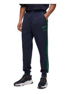 BOSS by Hugo Boss Men's AJBXNG All-Over Monogram Jacquard Relaxed-Fit Tracksuit Bottoms