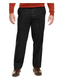 Men's Big & Tall Signature Lux Cotton Classic Fit Creased Stretch Khaki Pants