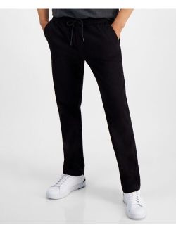 Men's Regular-Fit Twill Drawstring Pants, Created for Macy's