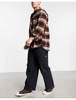 cargo pants in washed black