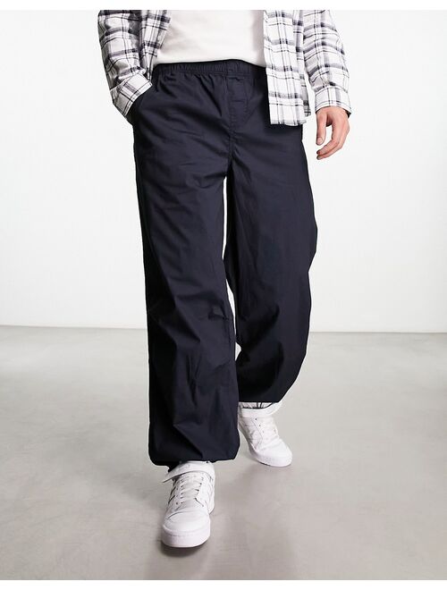 New Look parachute pants in navy