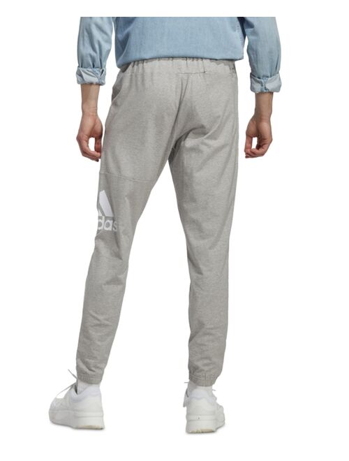adidas Men's Essentials Single Jersey Tapered Badge of Sport Joggers