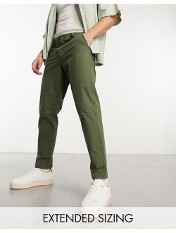 classic rigid lightweight chinos in olive green