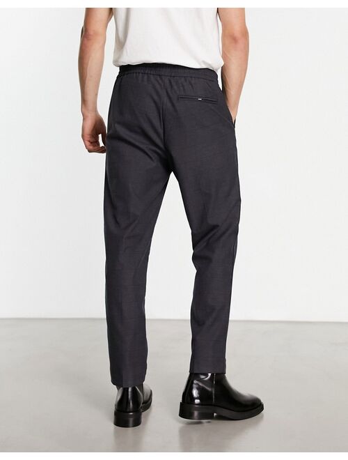 New Look slim check pants in gray