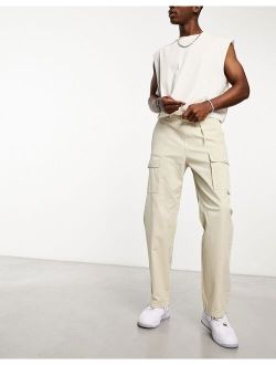 poplin front pocket cargo in ecru