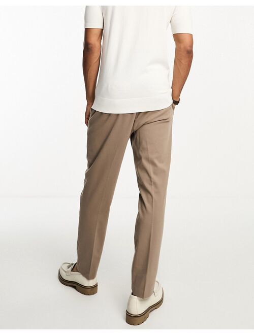 New Look pull on smart pants in camel