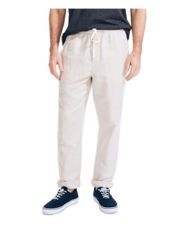 Men's Classic-Fit Elastic Drawstring Linen Pant