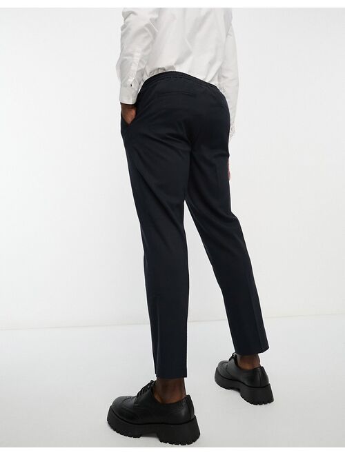 New Look pull on smart pants in navy