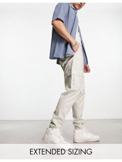 tapered cargos in gray