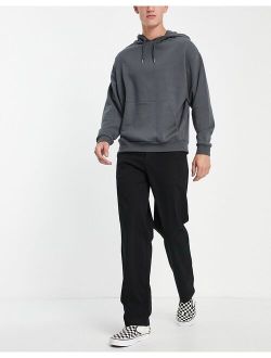 ADPT wide fit chinos in black