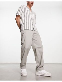 ADPT wide fit chinos in light gray
