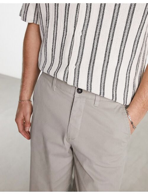 ADPT wide fit chinos in light gray