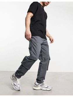 skater cargo pants in charcoal