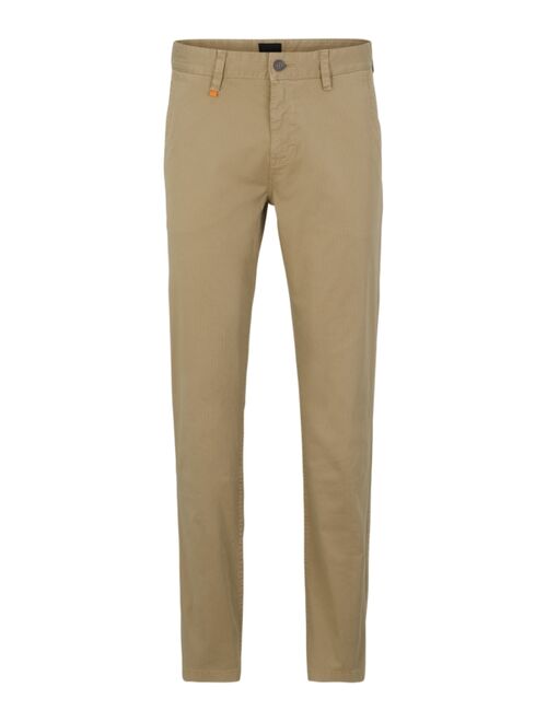 BOSS by Hugo Boss Men's Printed Stretch-Cotton Twill Slim-Fit Trousers