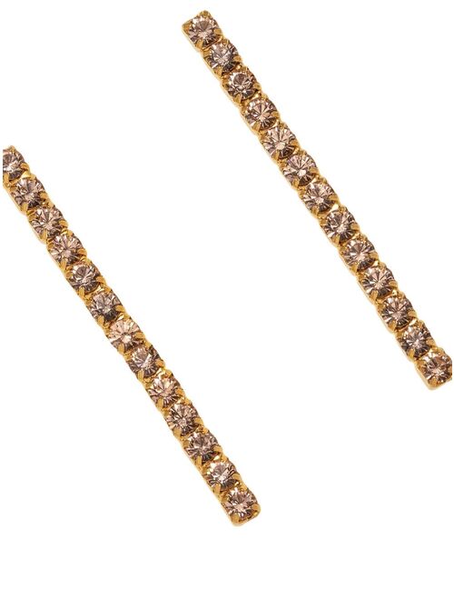Jennifer Behr Gwen crysta-embellished bobby pins (set of two)
