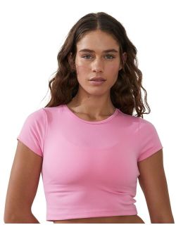 Women's Ultra Soft Fitted Cropped T-shirt