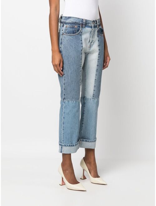 Victoria Beckham straight-leg patchwork jeans