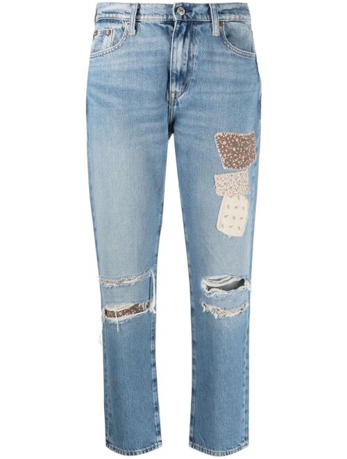 Polo Ralph Lauren patchwork mid-rise jeans