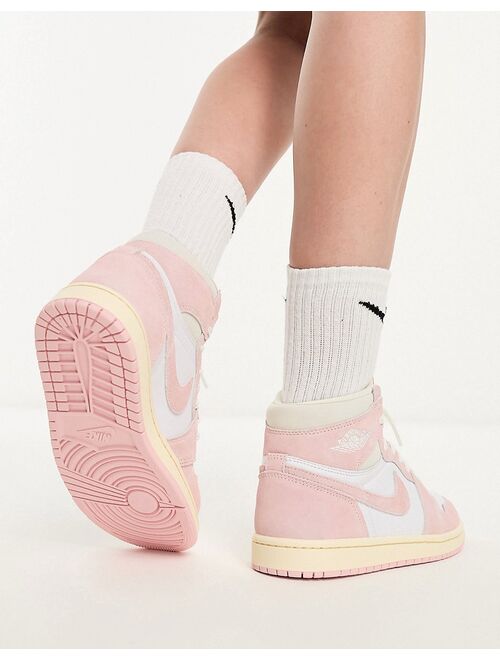 Nike Air Jordan 1 Retro Hi OG in washed pink