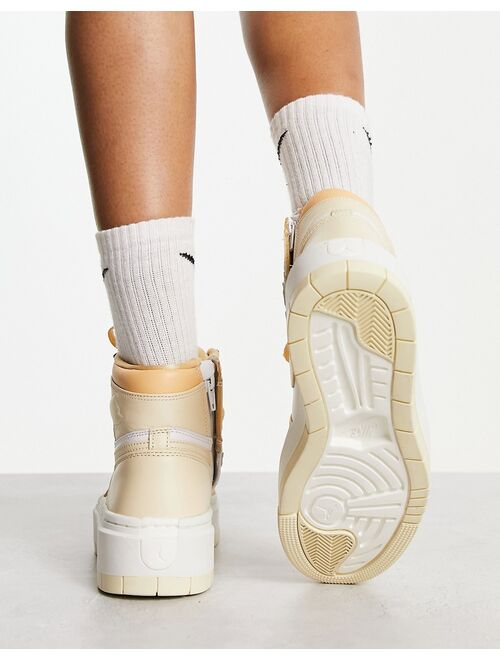 Nike Jordan 1 Elevate High sneakers in gold and white