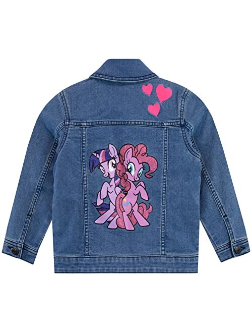 My Little Pony Girls Jean Jacket Twilight Sparkle and Pinkie Pie Outerwear For Kids