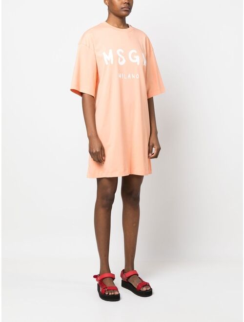 MSGM logo print T-shirt dress
