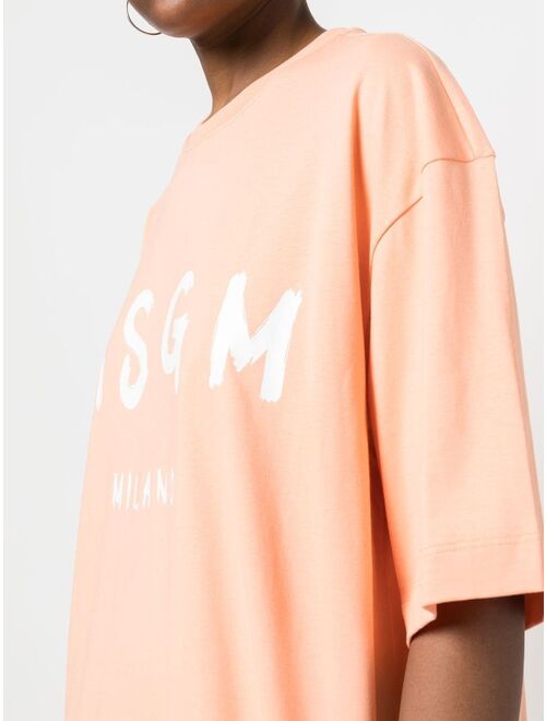 MSGM logo print T-shirt dress