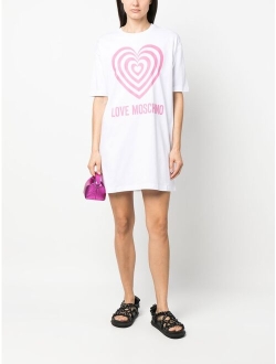 heart-motif T-shirt dress