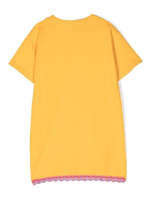 Moschino Kids logo-embroidered T-shirt dress
