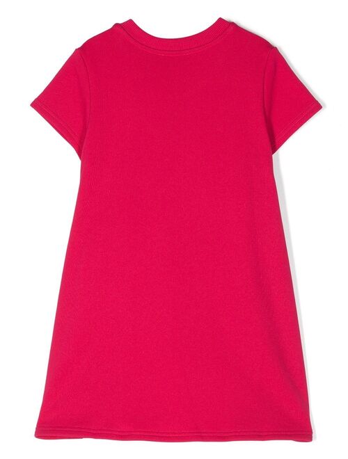 Kenzo Kids embroidered-logo Short Sleeve dress