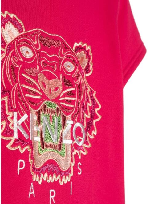 Kenzo Kids embroidered-logo Short Sleeve dress