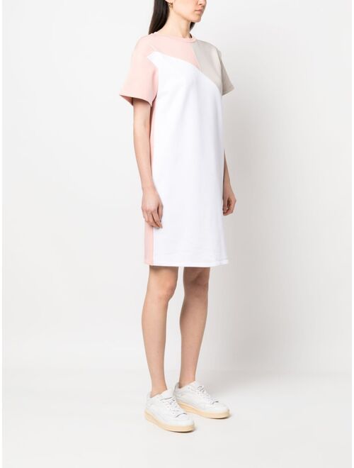 Armani Exchange colour-block panelled T-shirt dress