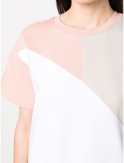 Armani Exchange colour-block panelled T-shirt dress