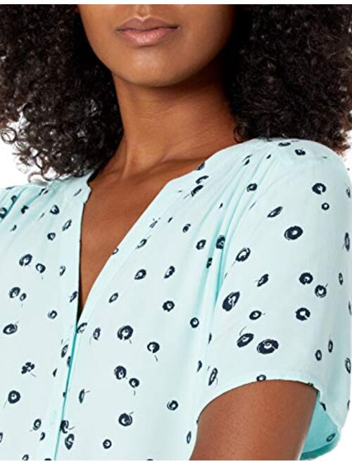 Amazon Essentials Women's Short-Sleeve Woven Blouse