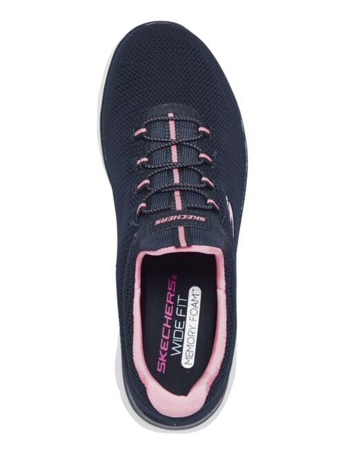SKECHERS Women's Summits - Cool Classic Wide Width Athletic Walking Sneakers from Finish Line