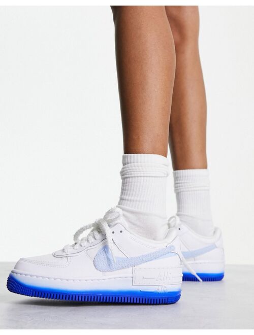 Nike Air Force 1 Shadow AUMX2 sneakers in white and blue
