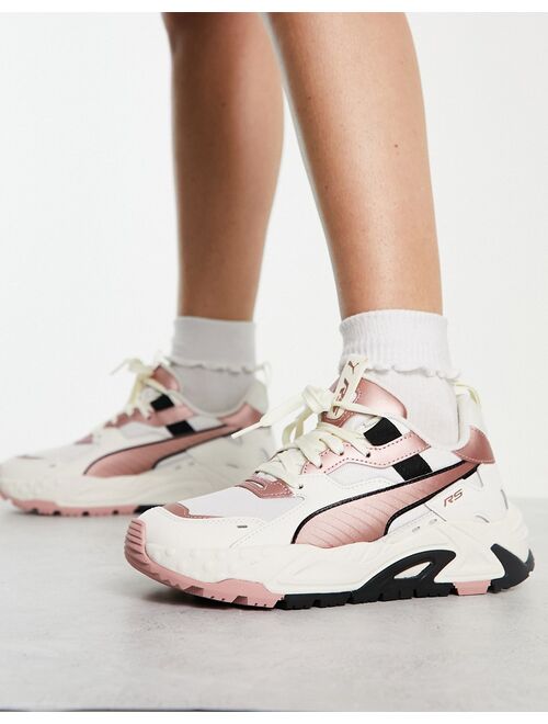 PUMA RS-T sneakers in white with metallic detail