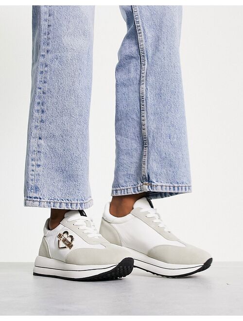 Love Moschino platform sneakers in white