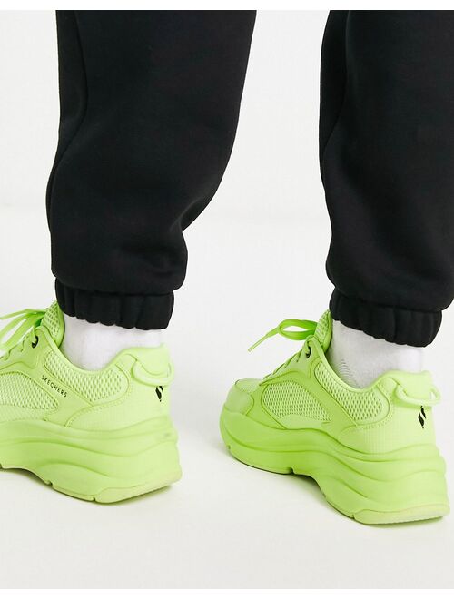 Skechers Street Twisterz sneakers in lime green