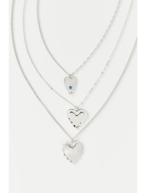 Urban Outfitters Metal Heart Layering Necklace
