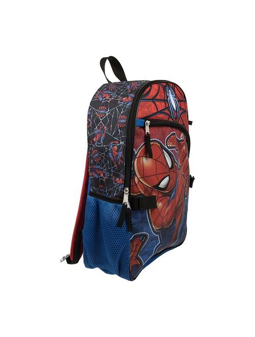 Licensed Character Kids Marvel Spider-Man 5-Piece Backpack Set Set