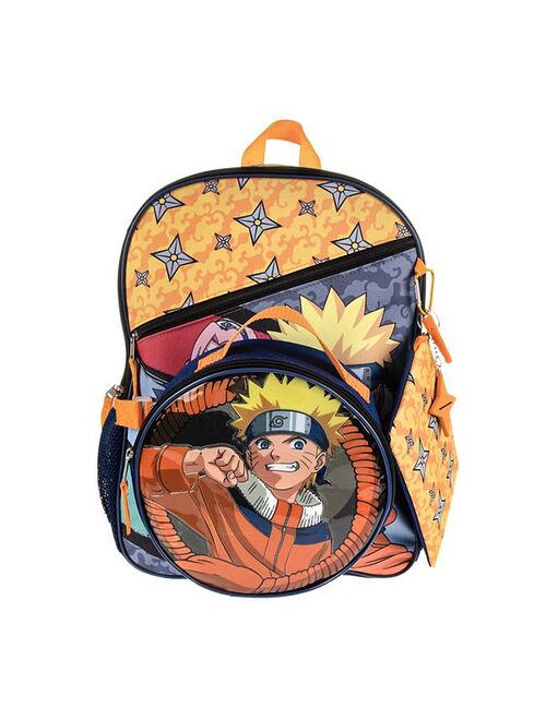 Licensed Character Kids Naruto 5-Piece Backpack Set Set