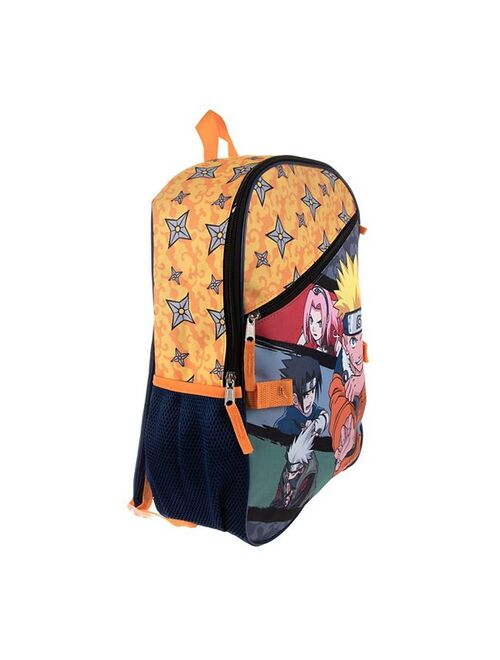 Licensed Character Kids Naruto 5-Piece Backpack Set Set