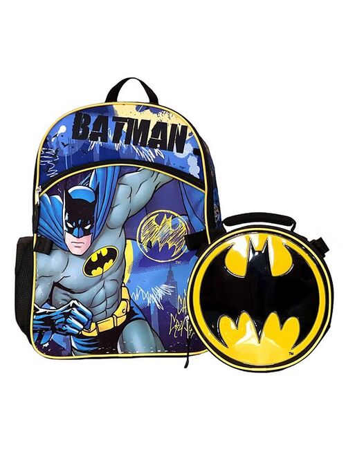 Licensed Character Kids DC Comics Batman 5-Piece Backpack Set