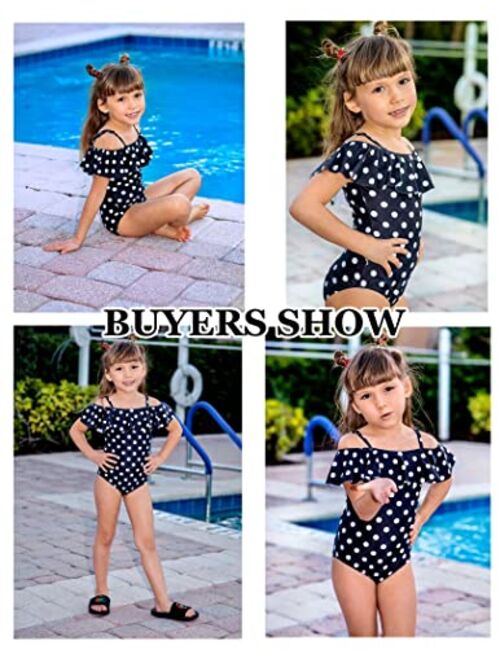 Arshiner Girls Swimsuit One Piece Bathing Suits Printed Beach Swimwear for 4-12Y