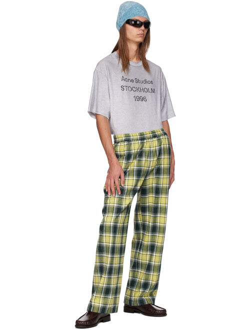 Acne Studios Green Check Trousers