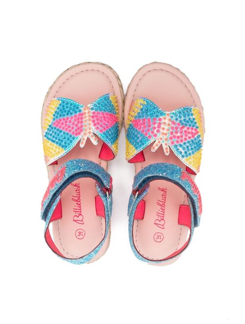 Billieblush glitter-detail flat sandals