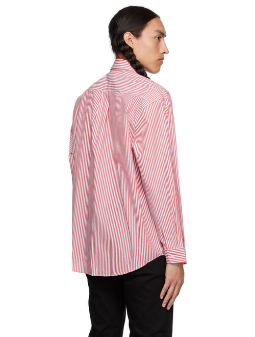 SPORTY & RICH Red & White 'SRC' Oversized Shirt